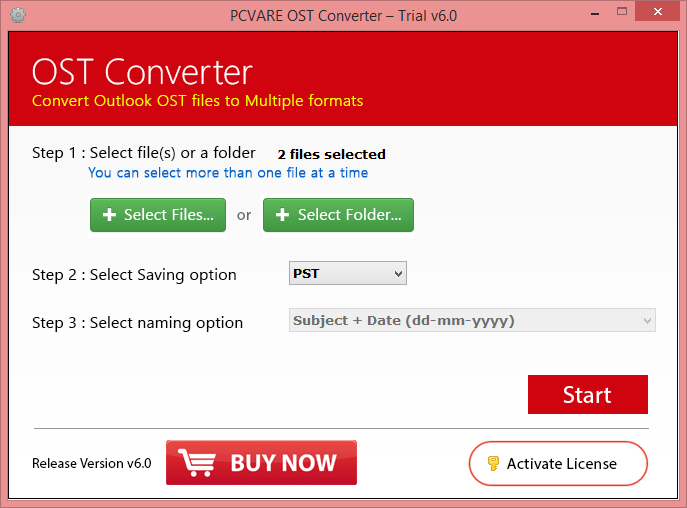 OST to PST Converter screenshot