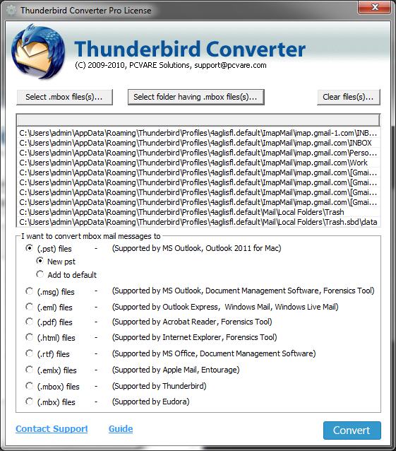 Thunderbird to Mac Mail Converter screenshot